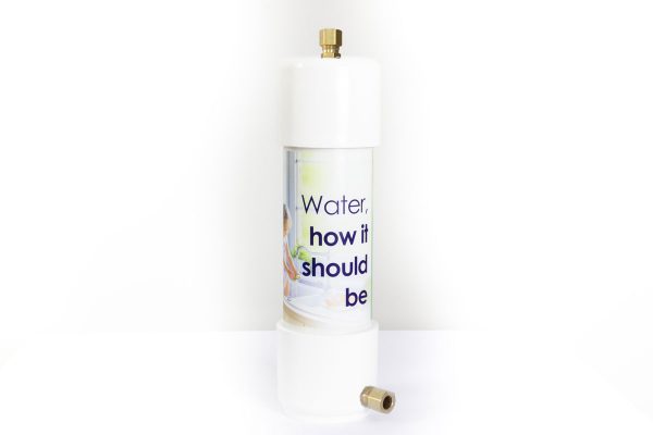 Glacier GW1 undersink water filter direct replacement for NSA 100s and NSA 100sx inline water filter. Brass Fittings.
