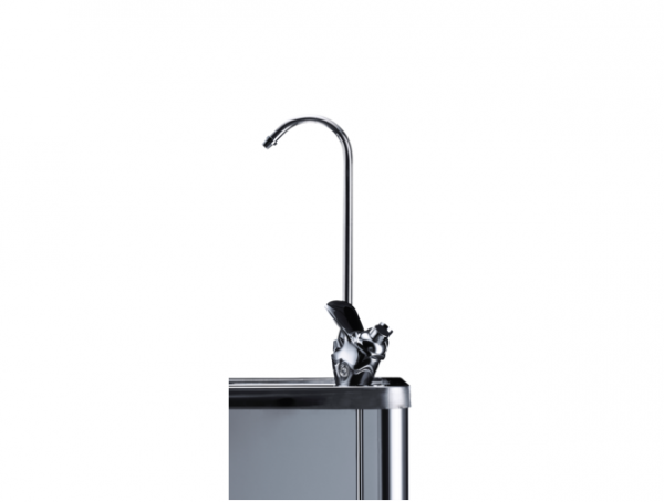 f4 Plumbed In Water Fountain in Stainless Steel. Great for schools, factories and healthcare industries. With long reach tap and spout. From Glacier Water Systems, Northern Ireland.
